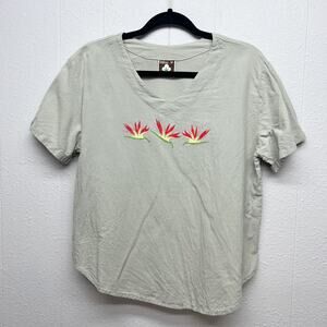 California Drawstrings Vintage Cotton Bohemian Cottagecore Womens Top Sz Medium